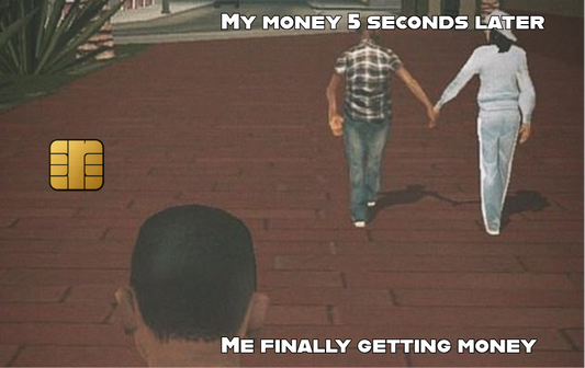 My Money 5 Seconds Later Card Skin